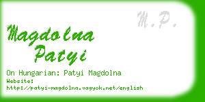 magdolna patyi business card